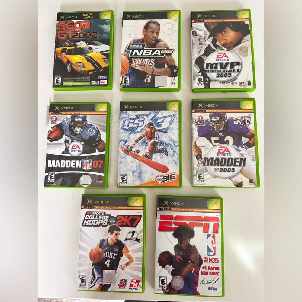 Collection of Eight Original Microsoft Xbox Video Games